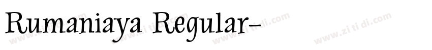 Rumaniaya Regular字体转换